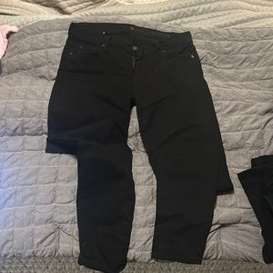 7 for all mankind womans black skinny stretch jeans